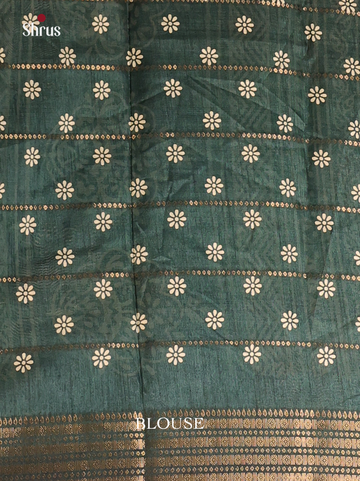 Green - Semi Crepe Saree - Shop on Shrus.com