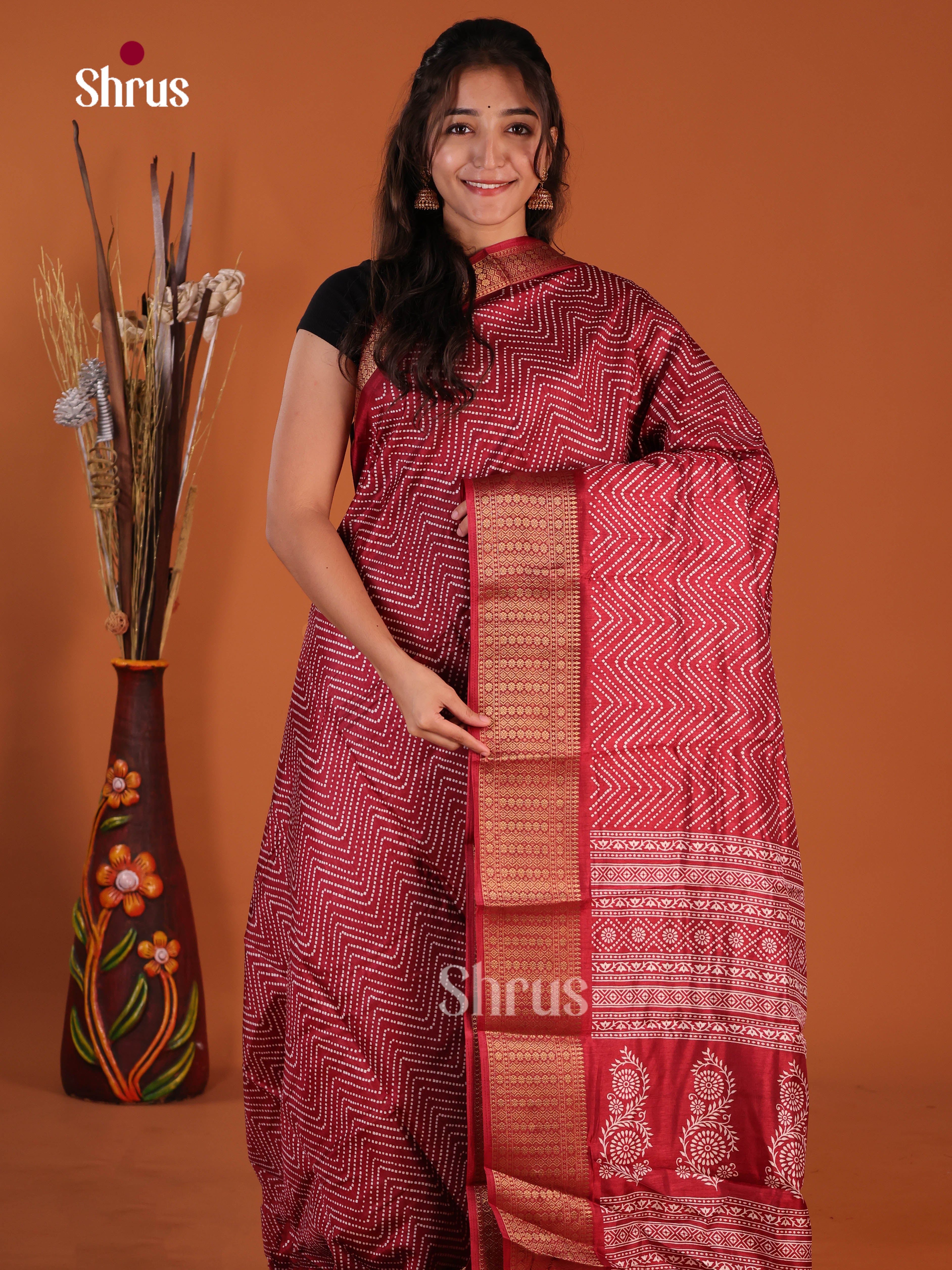 DAS07042 - Semi Crepe Saree - Shop on Shrus.com