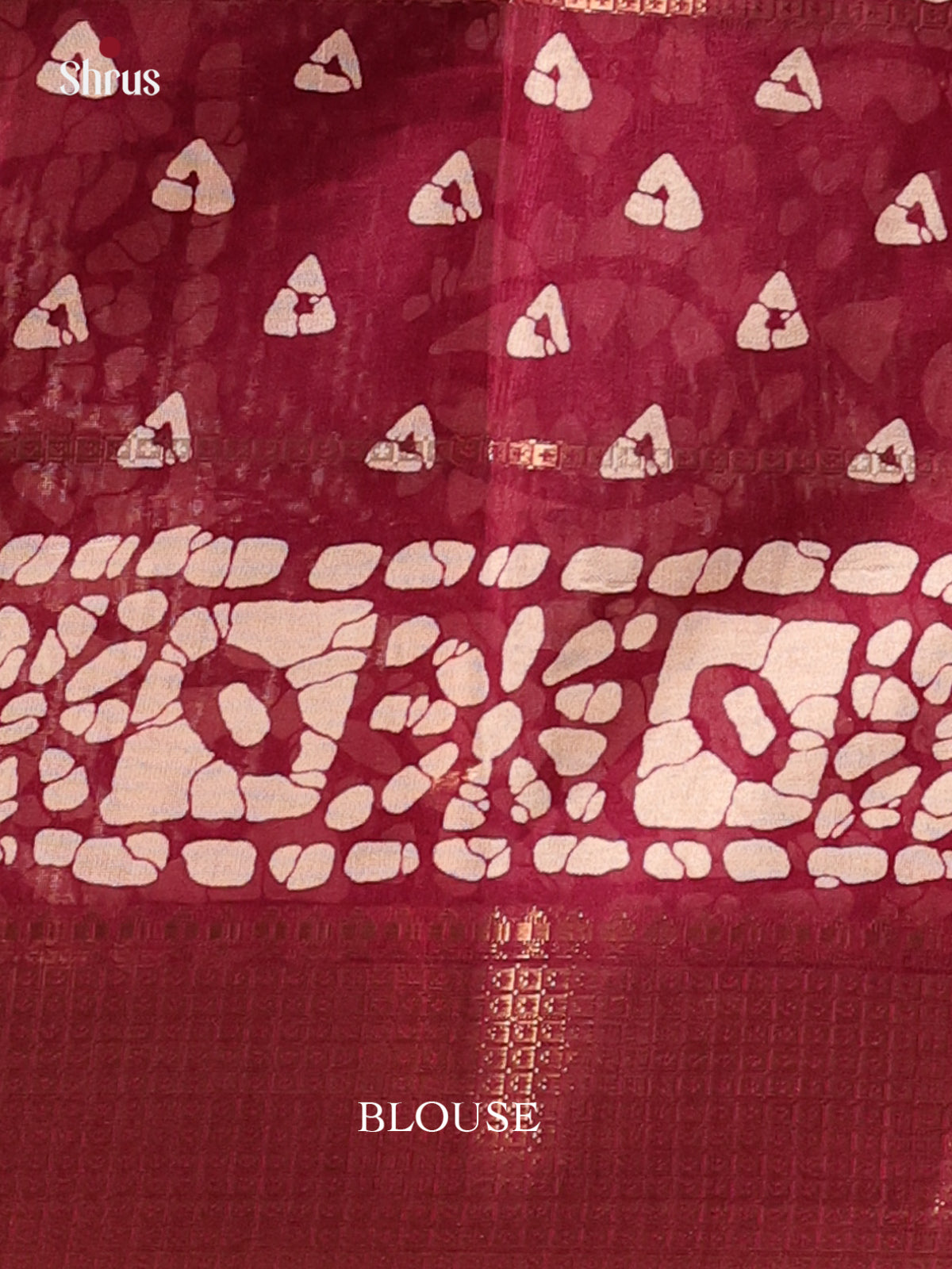 Wine - Semi Crepe Saree - Shop on Shrus.com