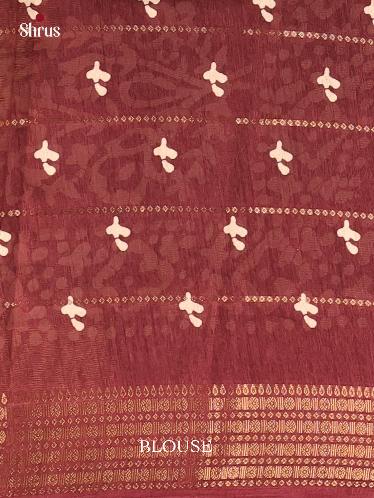 Brown - Semi Crepe Saree - Shop on Shrus.com