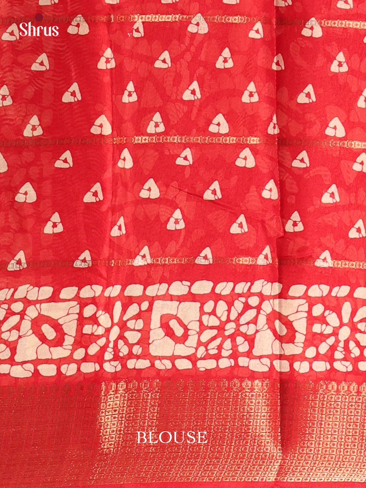 Red - Semi Crepe Saree - Shop on Shrus.com