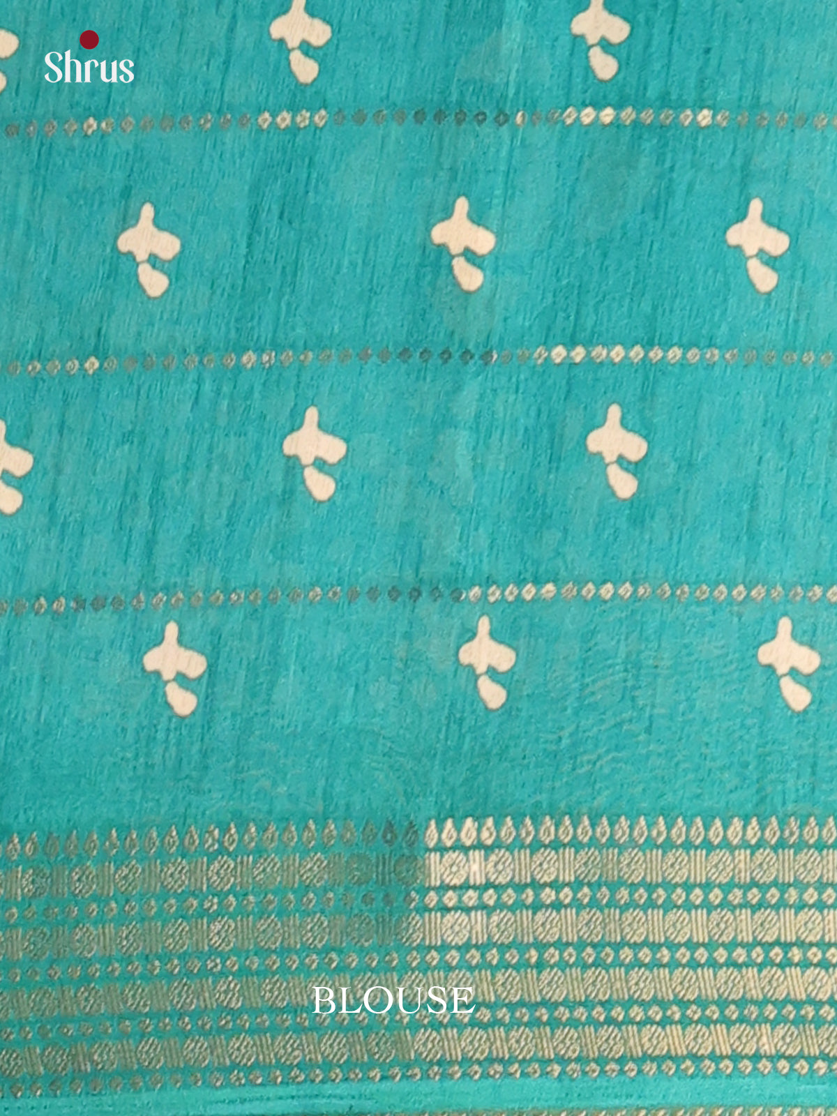 Teal - Semi Crepe Saree - Shop on Shrus.com