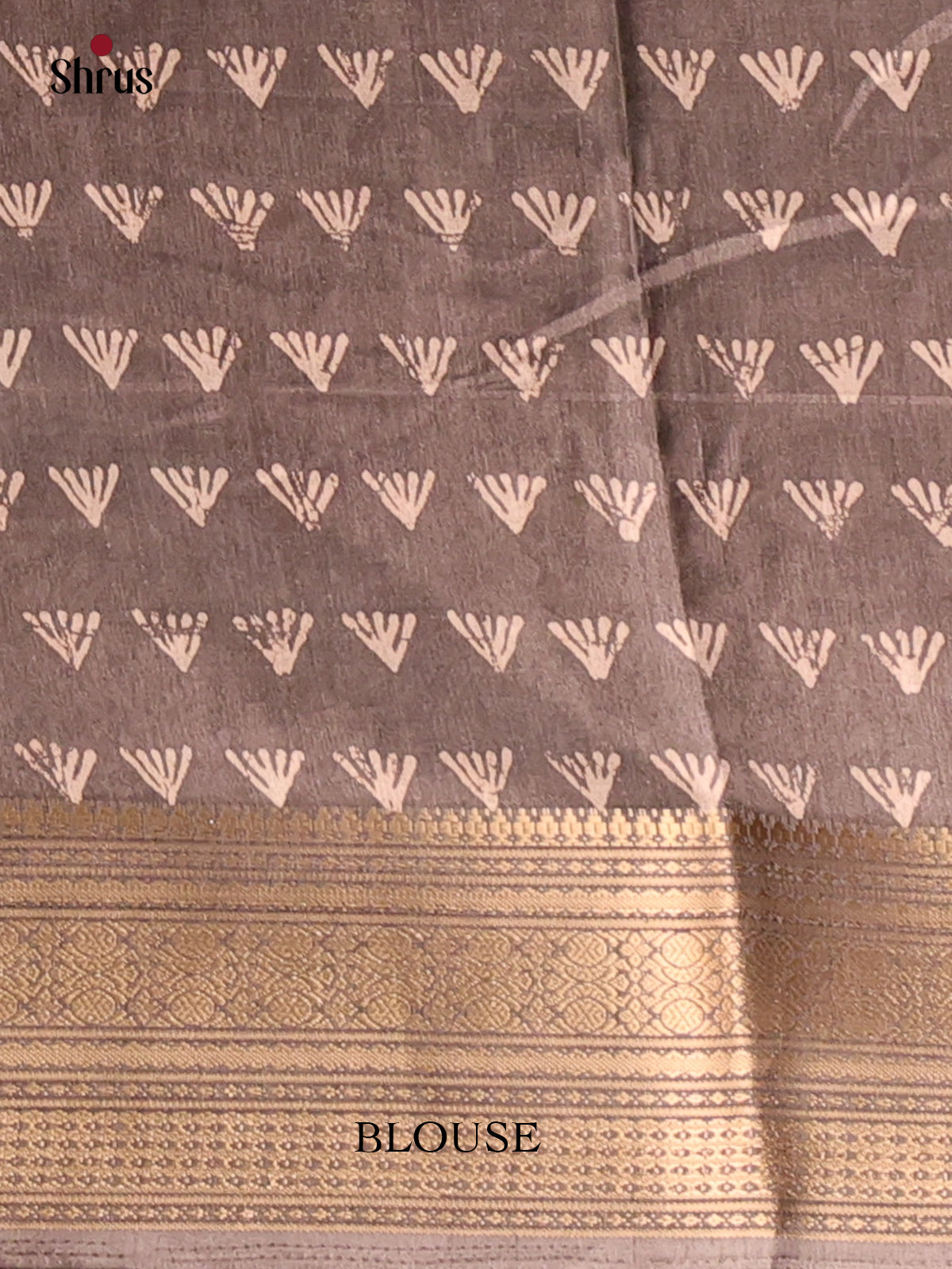 Grey - Semi Crepe Saree - Shop on Shrus.com