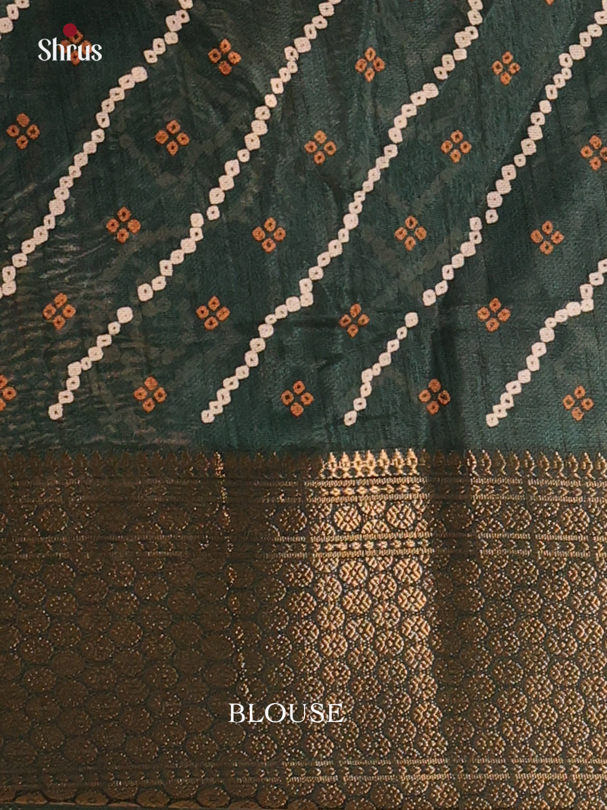 Green - Semi Crepe Saree - Shop on Shrus.com