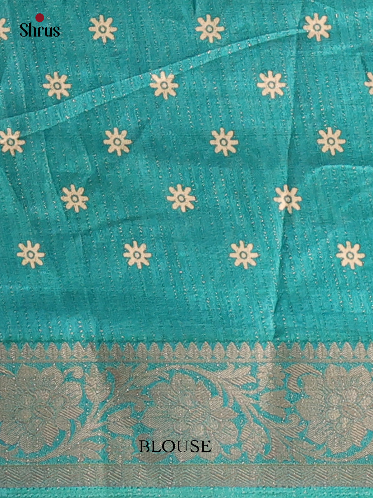 Teal- Semi Crepe Saree - Shop on Shrus.com