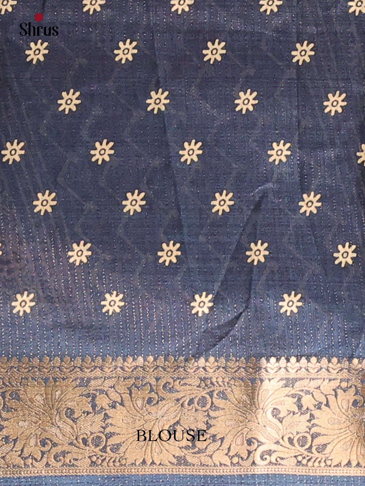Midnight Blue- Semi Crepe Saree - Shop on Shrus.com