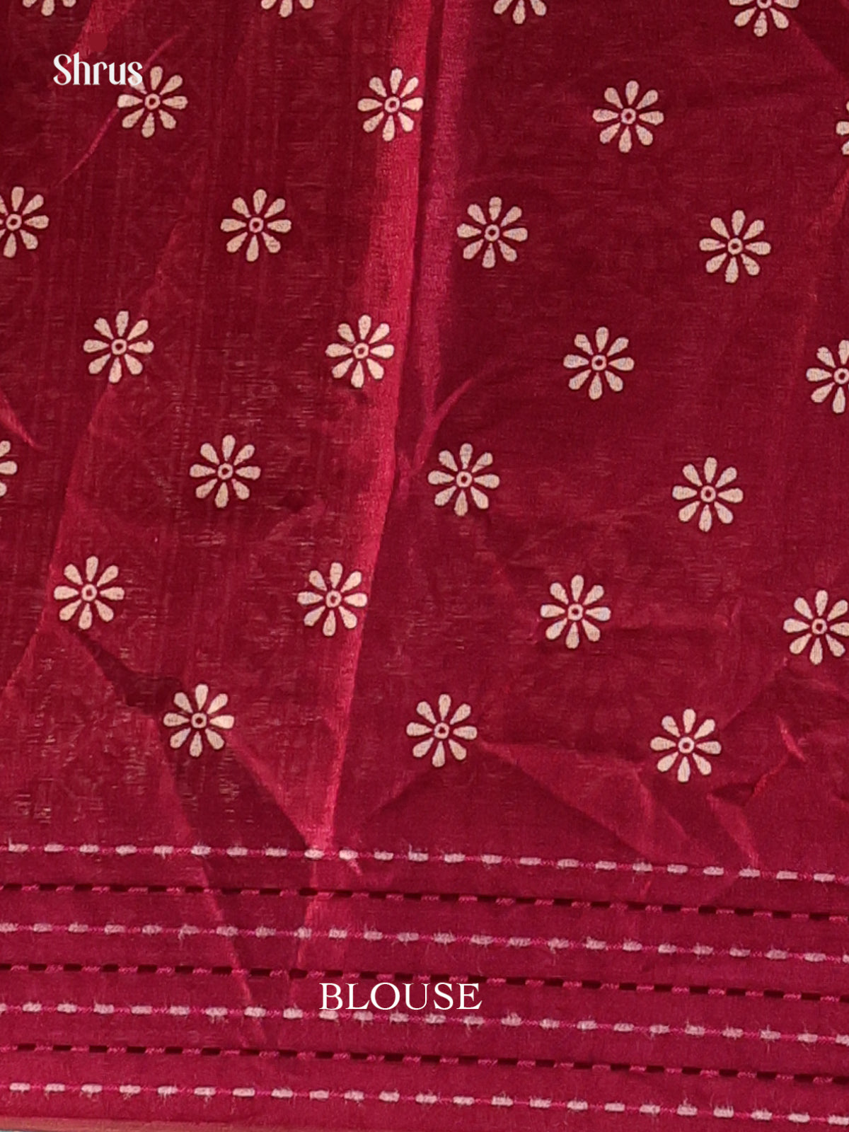 Maroon - Semi Crepe Saree - Shop on Shrus.com