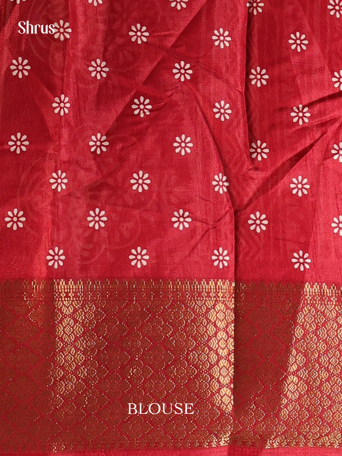 Red- Semi Crepe Saree - Shop on Shrus.com