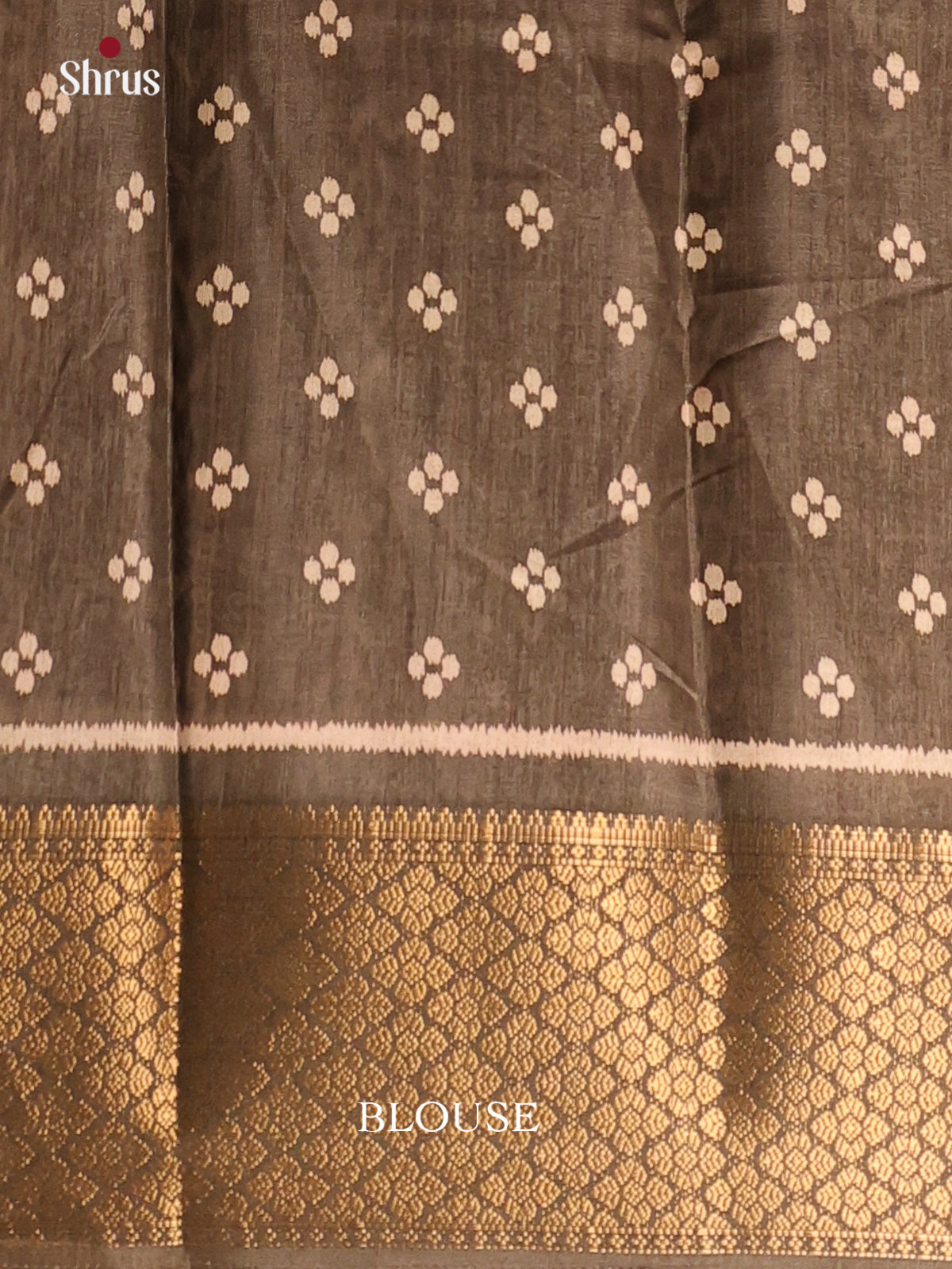 Dark Grey- Semi Crepe Saree - Shop on Shrus.com