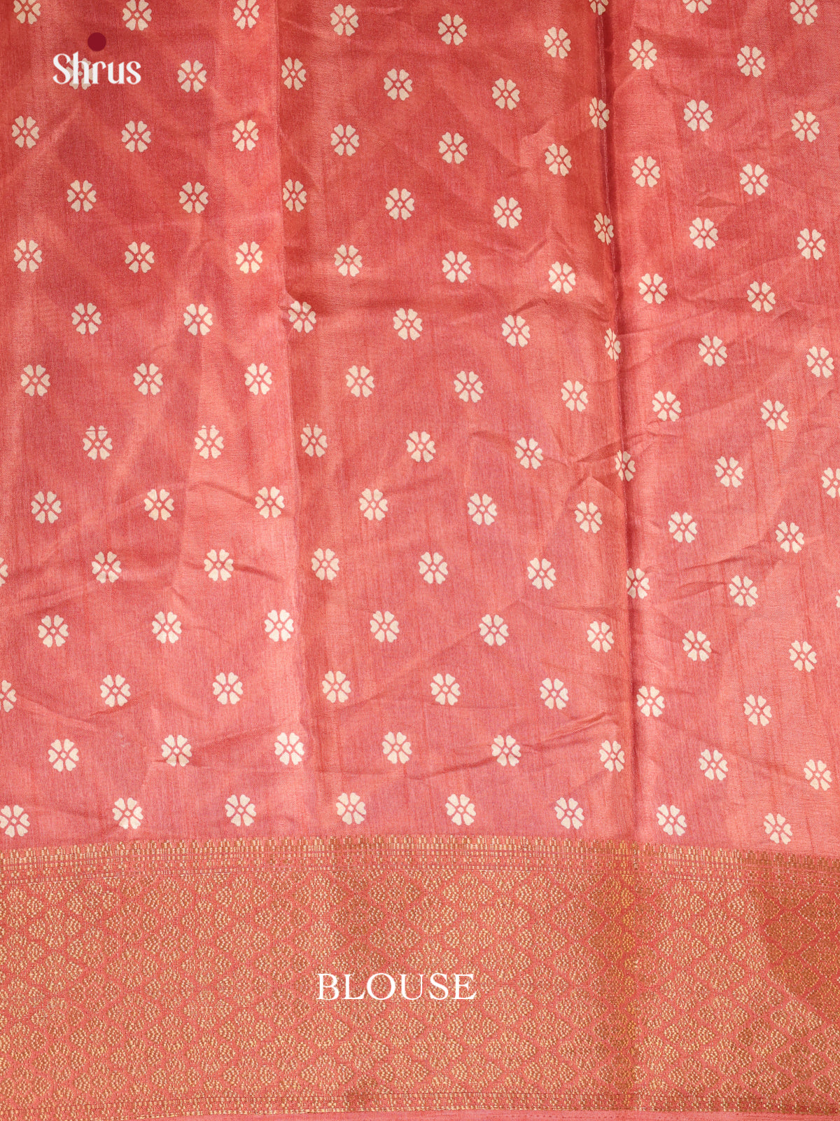 Peach- Semi Crepe Saree - Shop on Shrus.com
