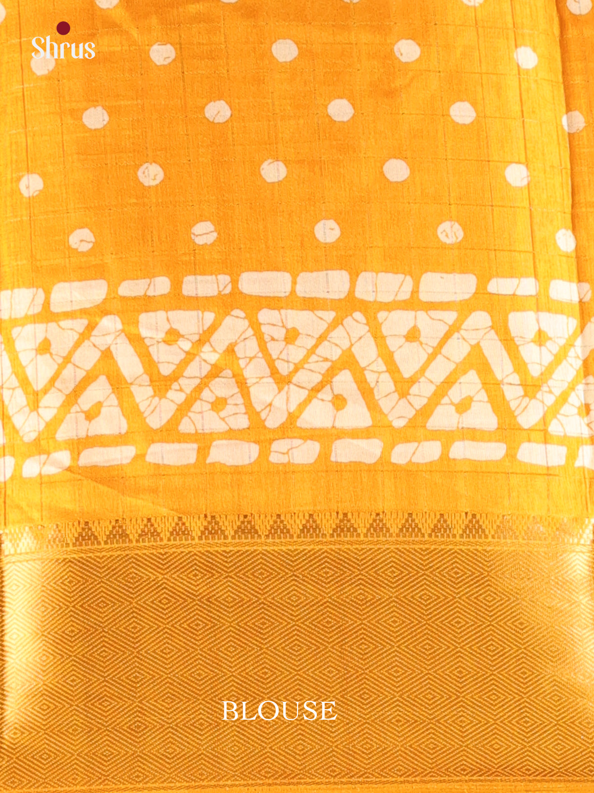 Yellow - Semi Crepe Saree - Shop on Shrus.com