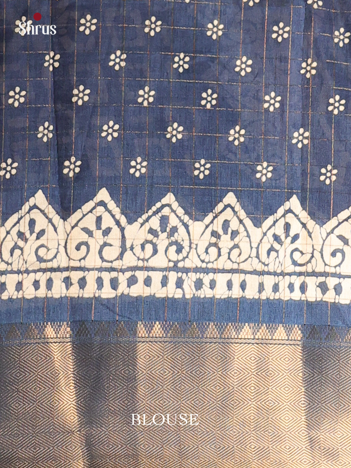 Blue- Semi Crepe Saree - Shop on Shrus.com