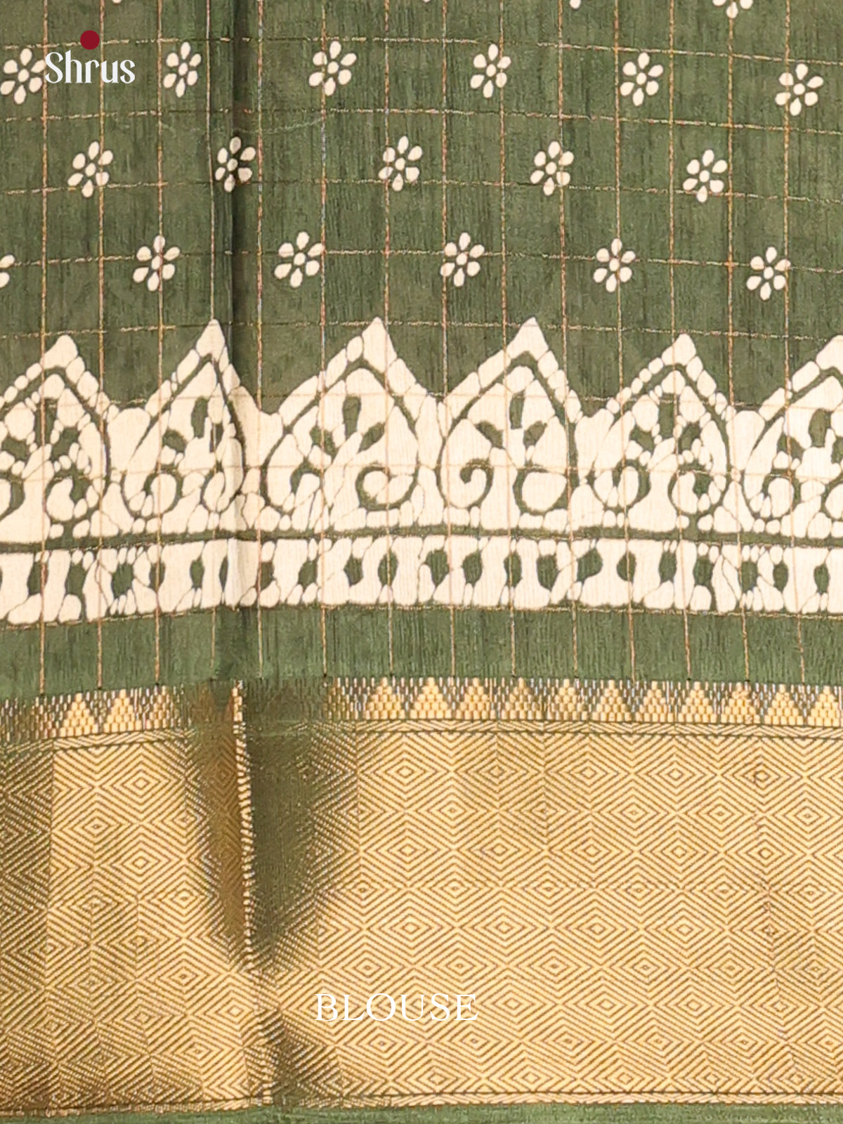 Green- Semi Crepe Saree - Shop on Shrus.com