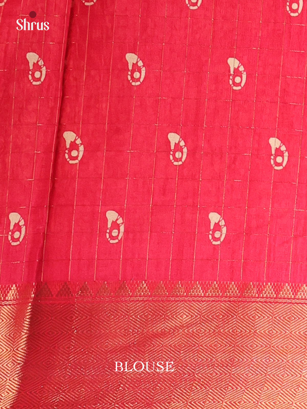 Reddish Pink - Semi Crepe Saree - Shop on Shrus.com