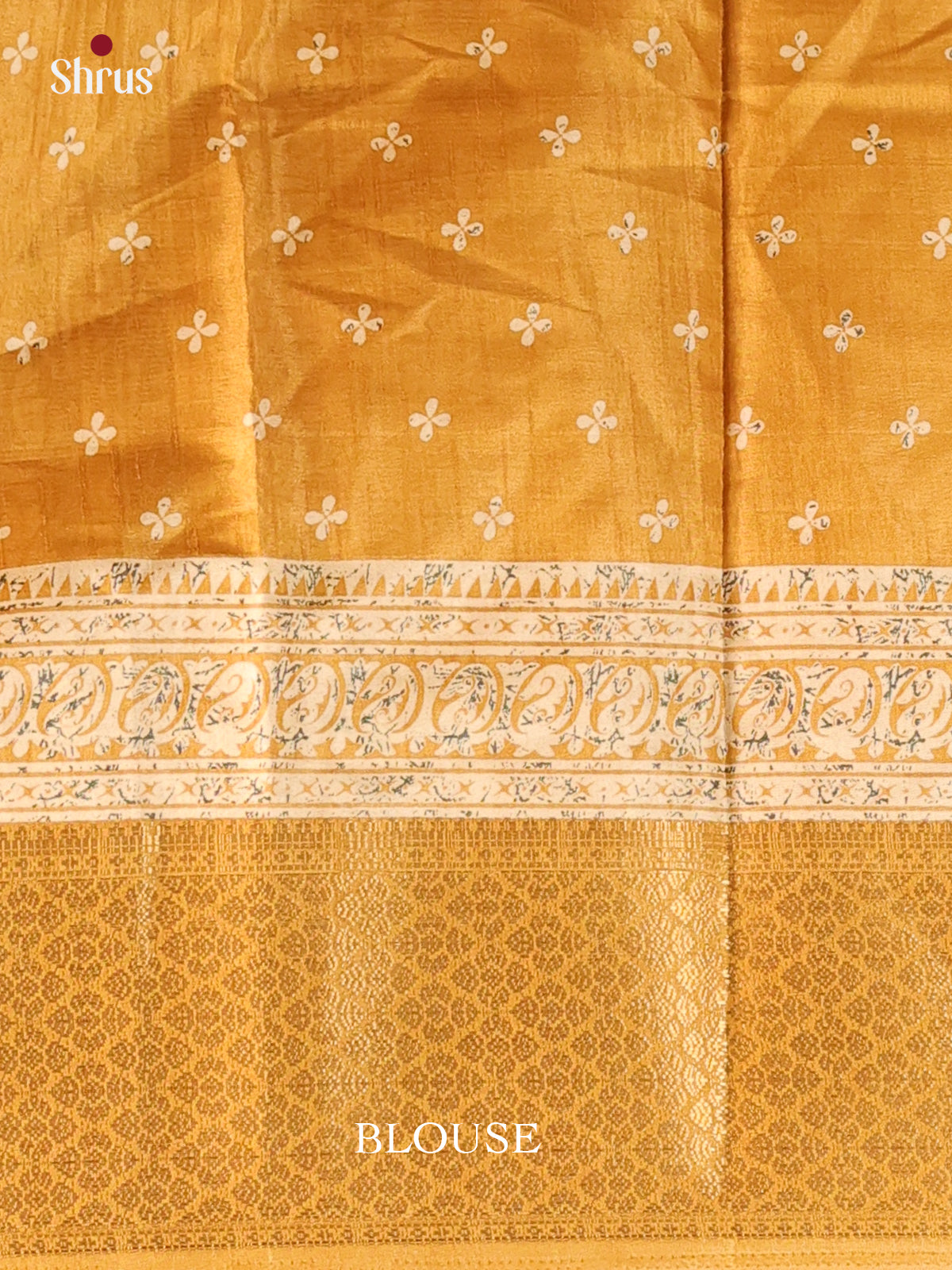 Mustard - Semi Crepe Saree - Shop on Shrus.com