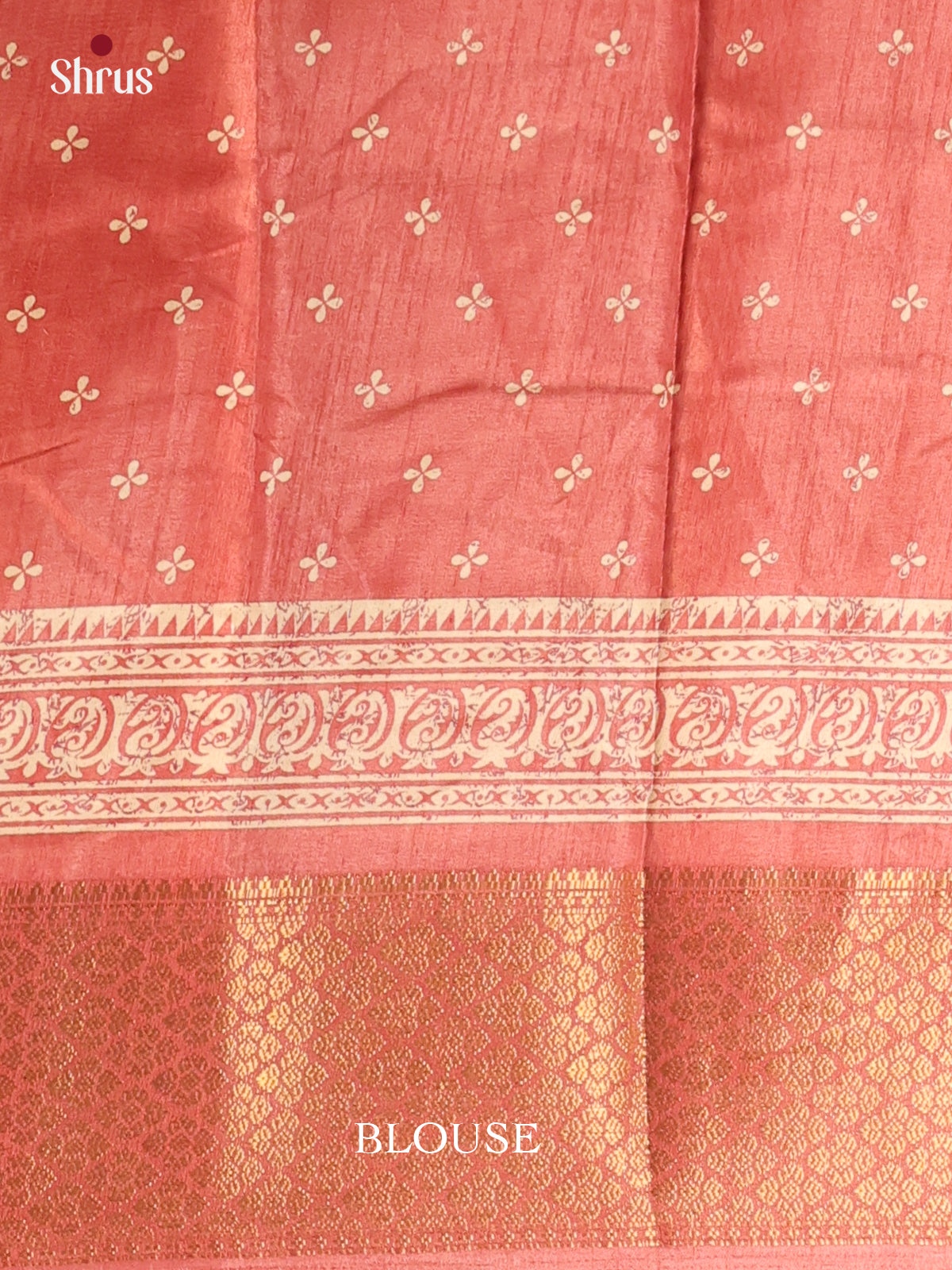 Brick- Semi Crepe Saree - Shop on Shrus.com