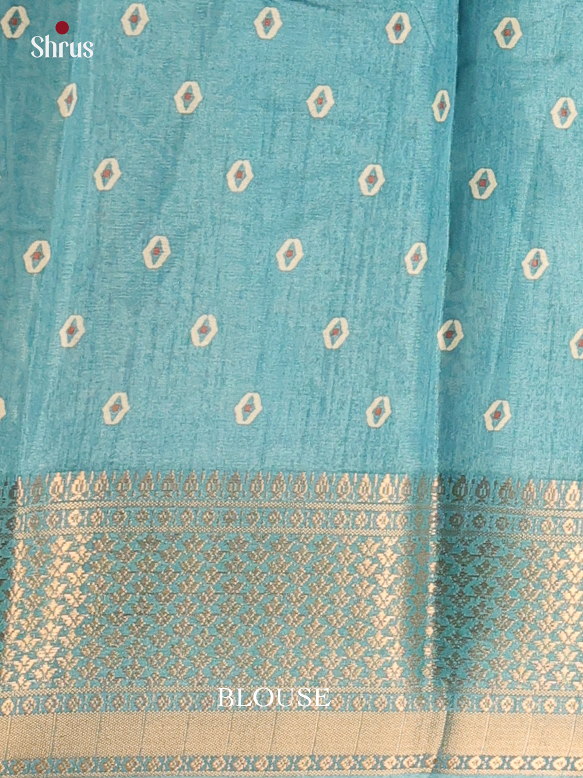 Teal - Semi Crepe Saree - Shop on Shrus.com