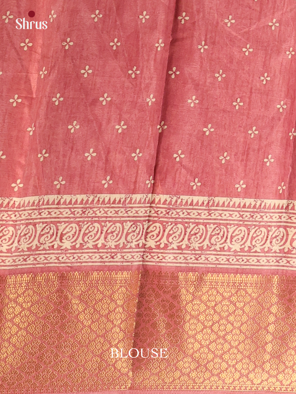 Pink- Semi Crepe Saree - Shop on Shrus.com