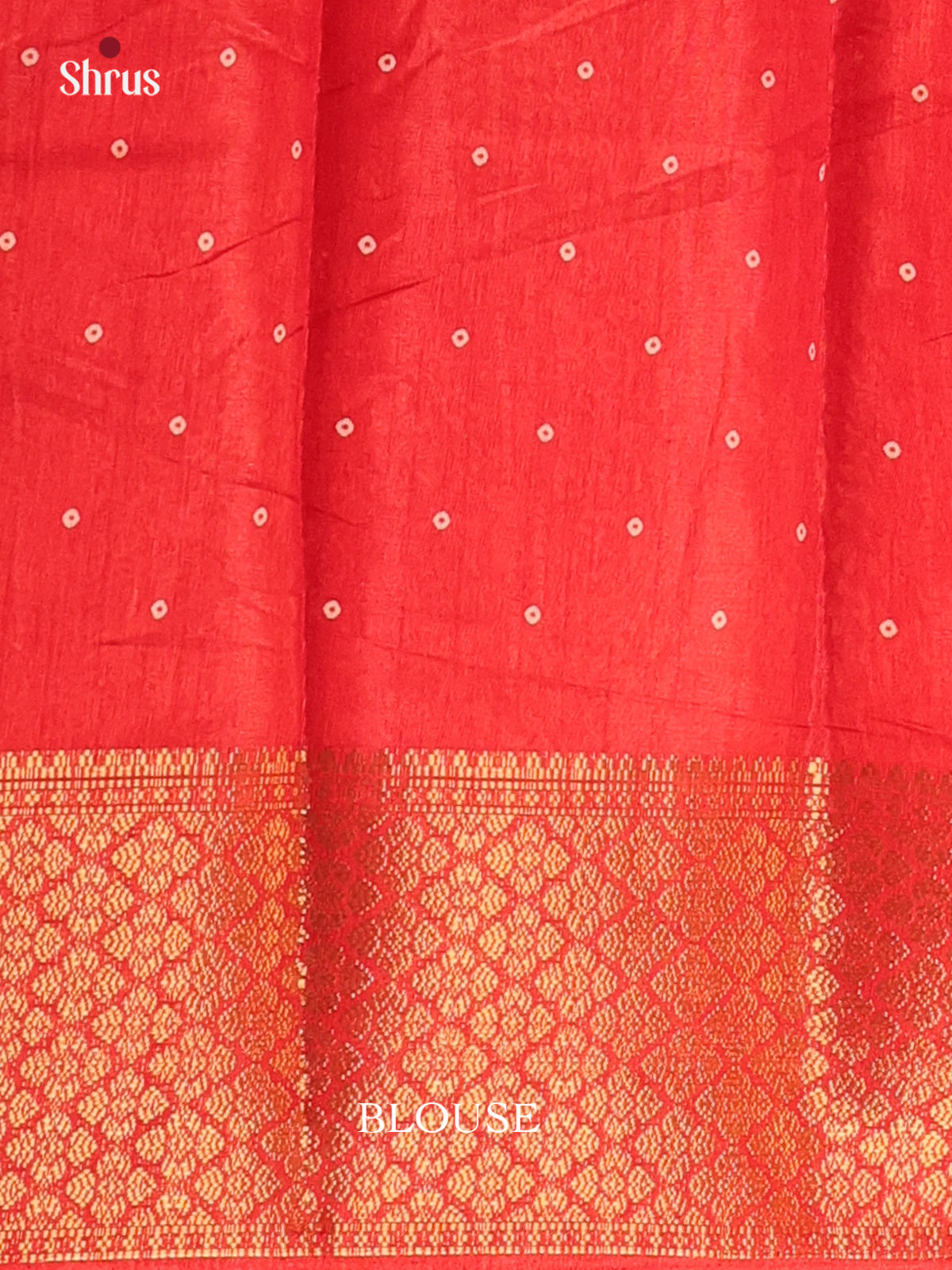 Red - Semi Crepe Saree - Shop on Shrus.com
