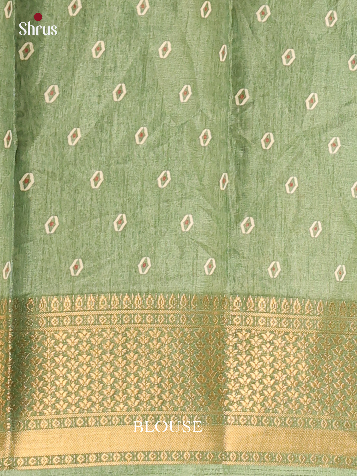 Green - Semi Crepe Saree - Shop on Shrus.com