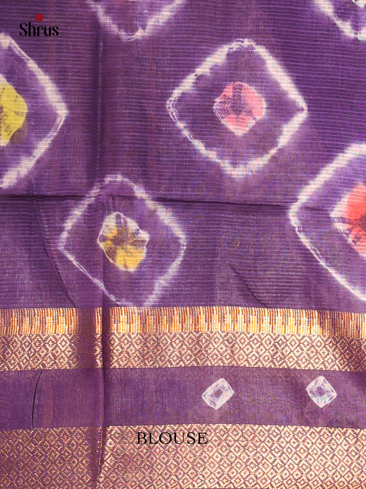 Violet- Shibori Saree - Shop on Shrus.com