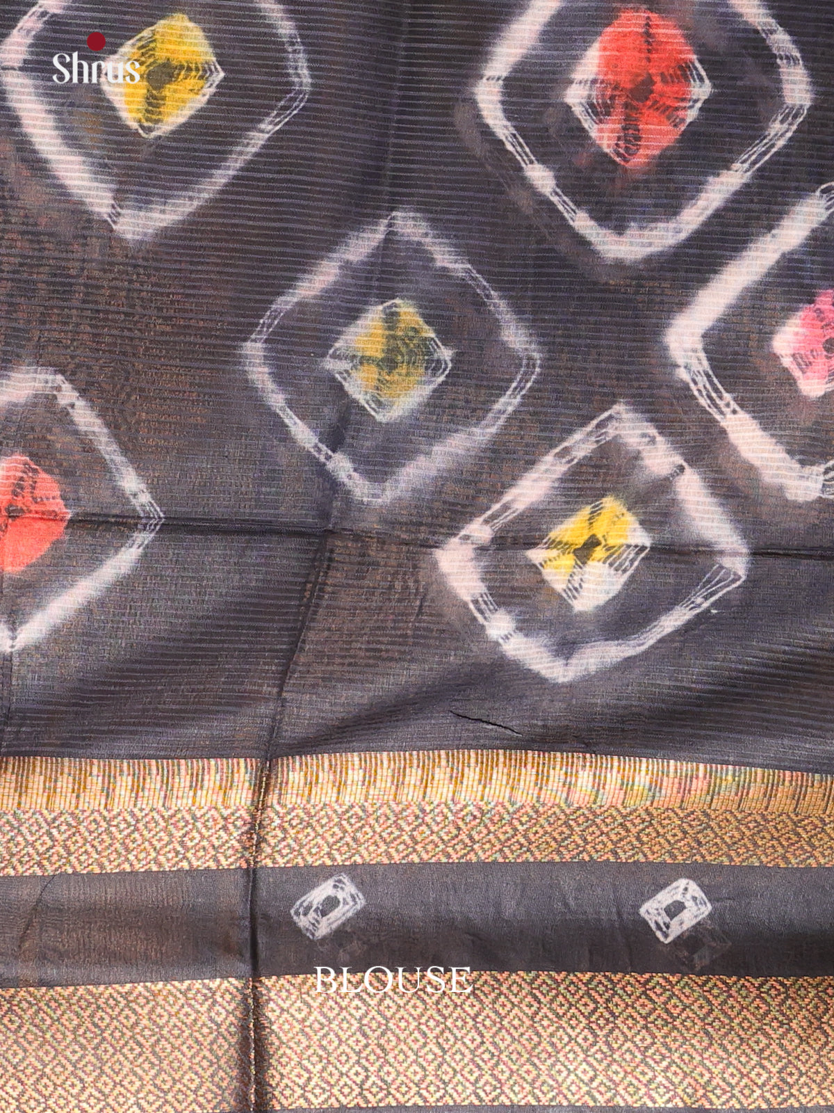 Black - Shibori Saree - Shop on Shrus.com
