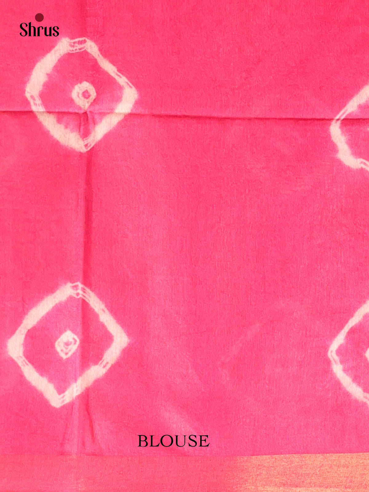Cream & Pink - Shibori Saree - Shop on Shrus.com