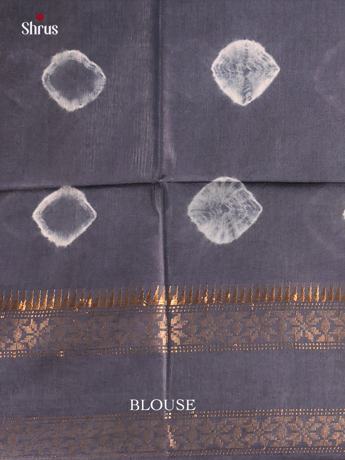 Cream & Black - Shibori Saree - Shop on Shrus.com