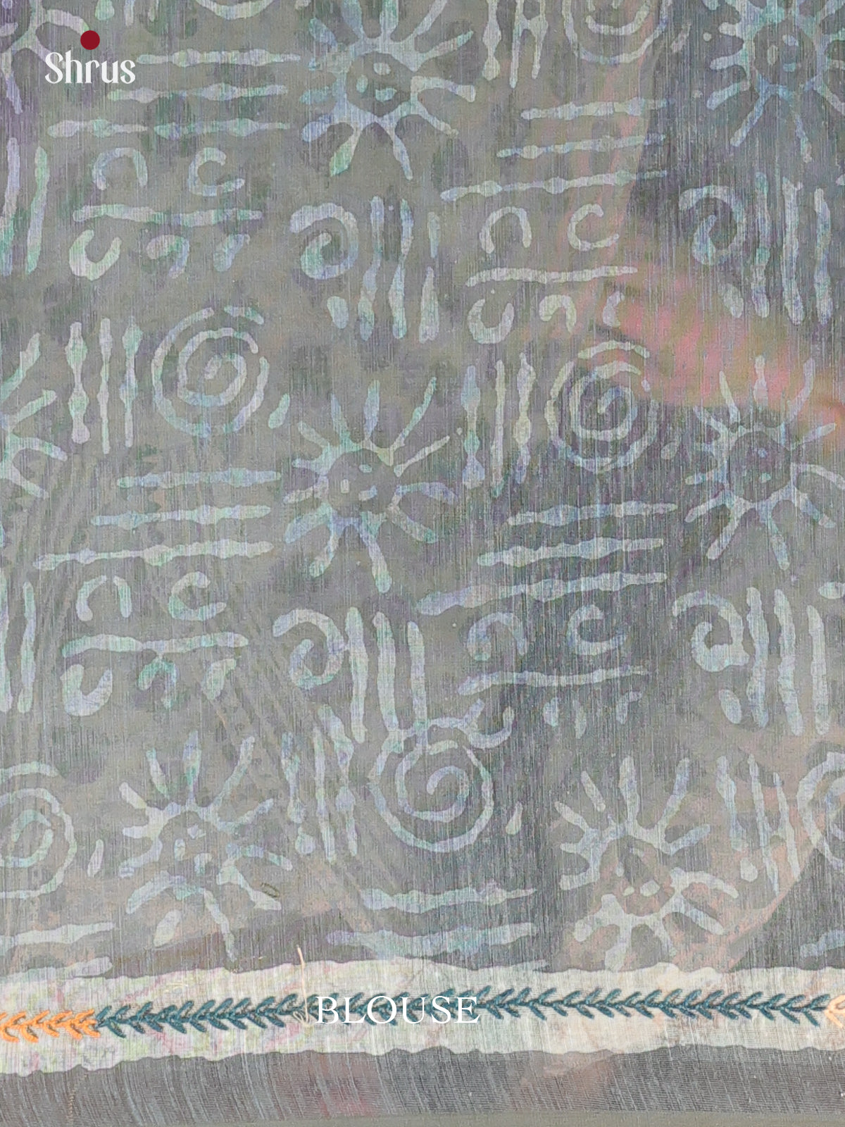 Blue - Semi Kantha Saree - Shop on Shrus.com