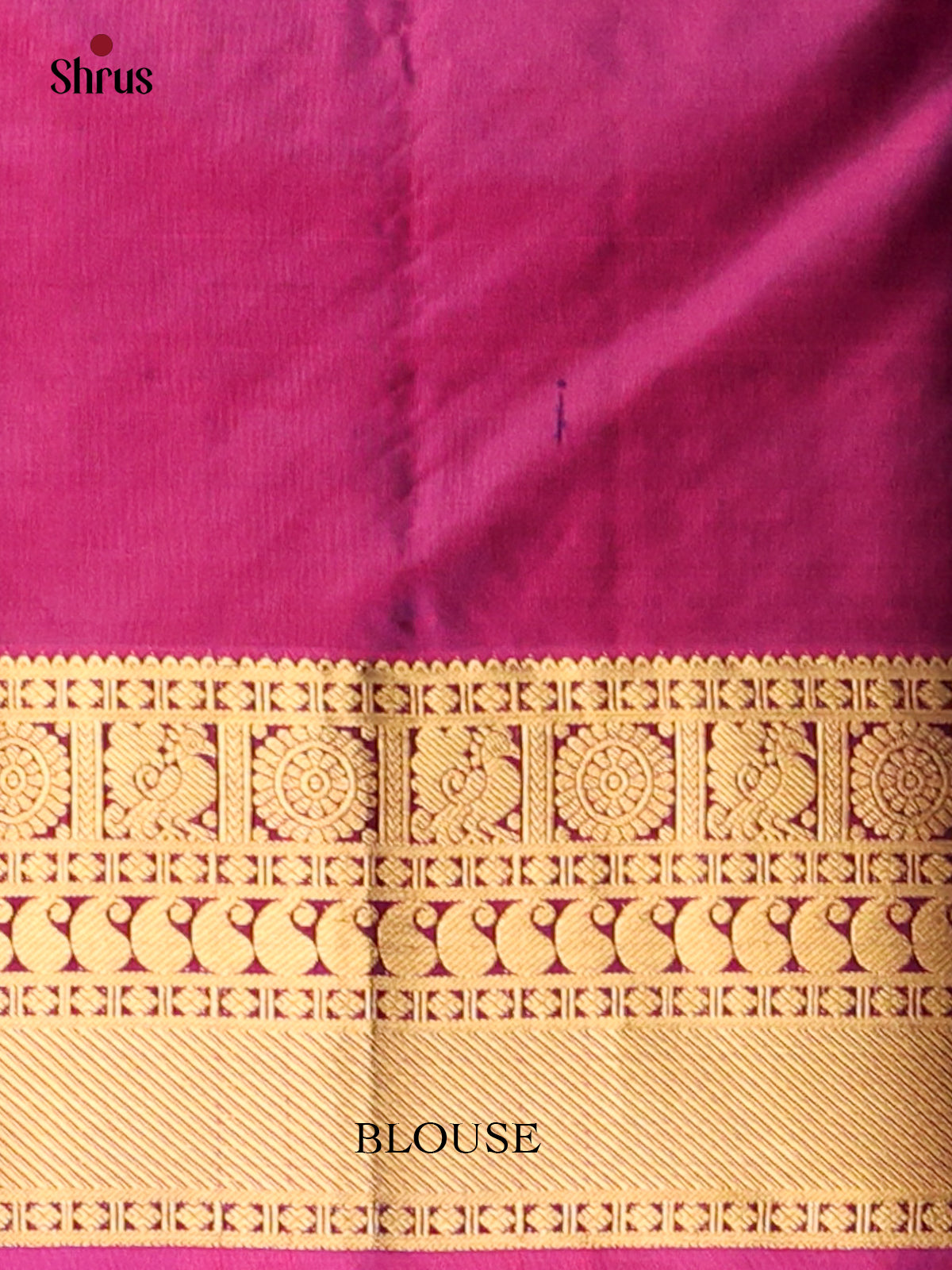 Peacock Green & Majenta - Kanchipuram silk Saree - Shop on Shrus.com