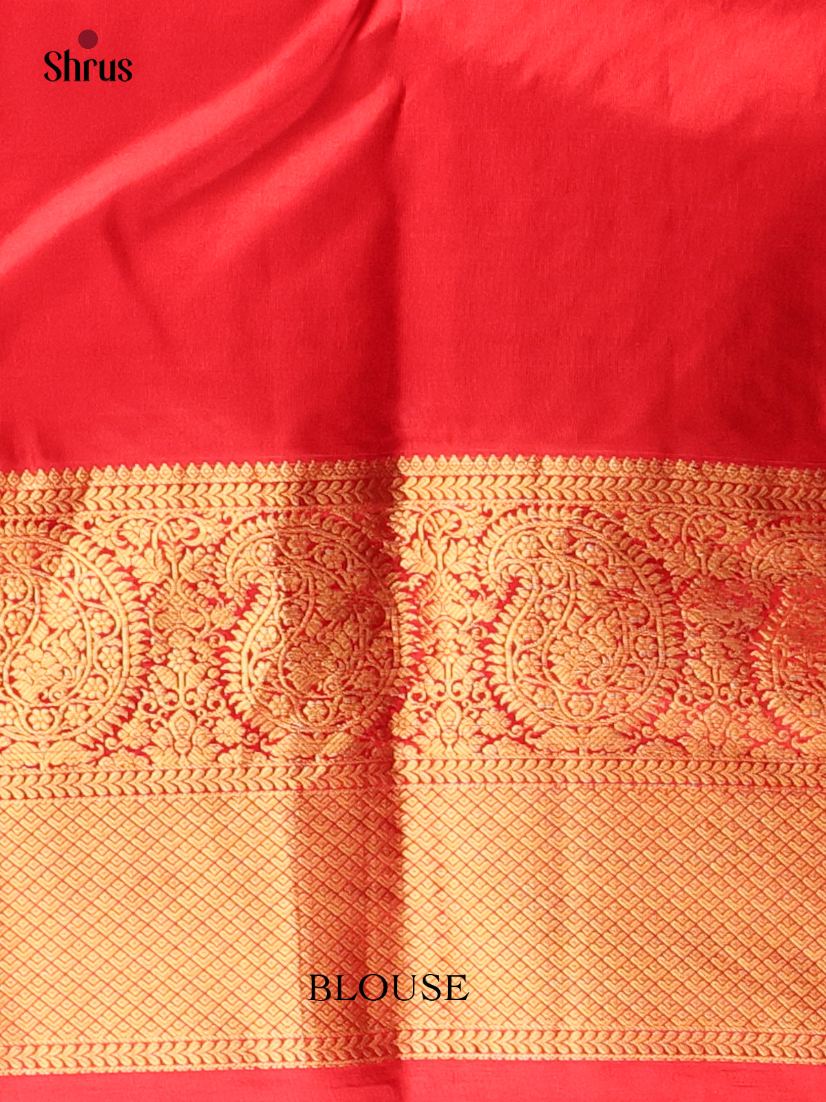 Black & Red - Kanchipuram silk Saree - Shop on Shrus.com
