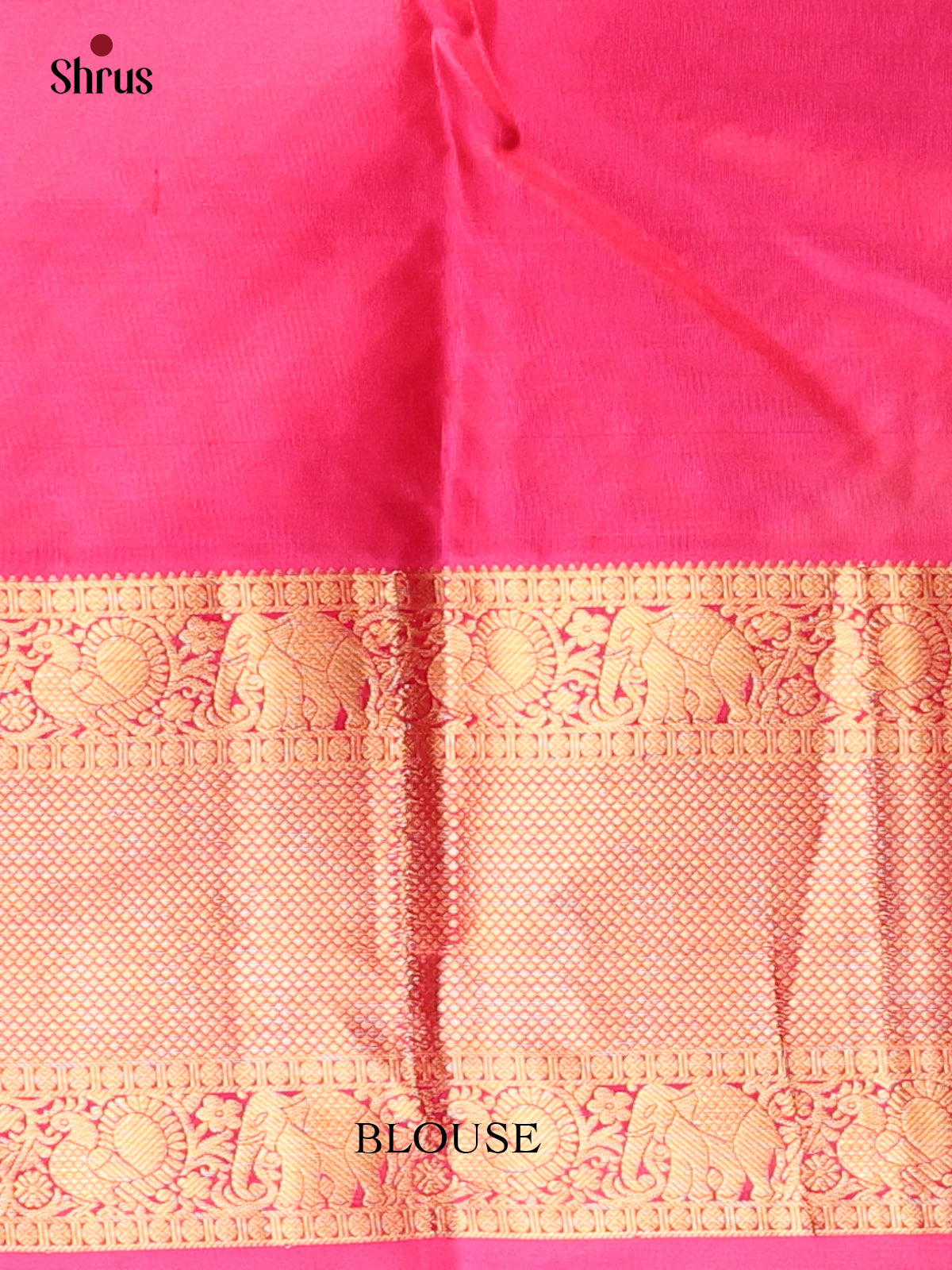Blue & Pink - Kanchipuram silk Saree - Shop on Shrus.com