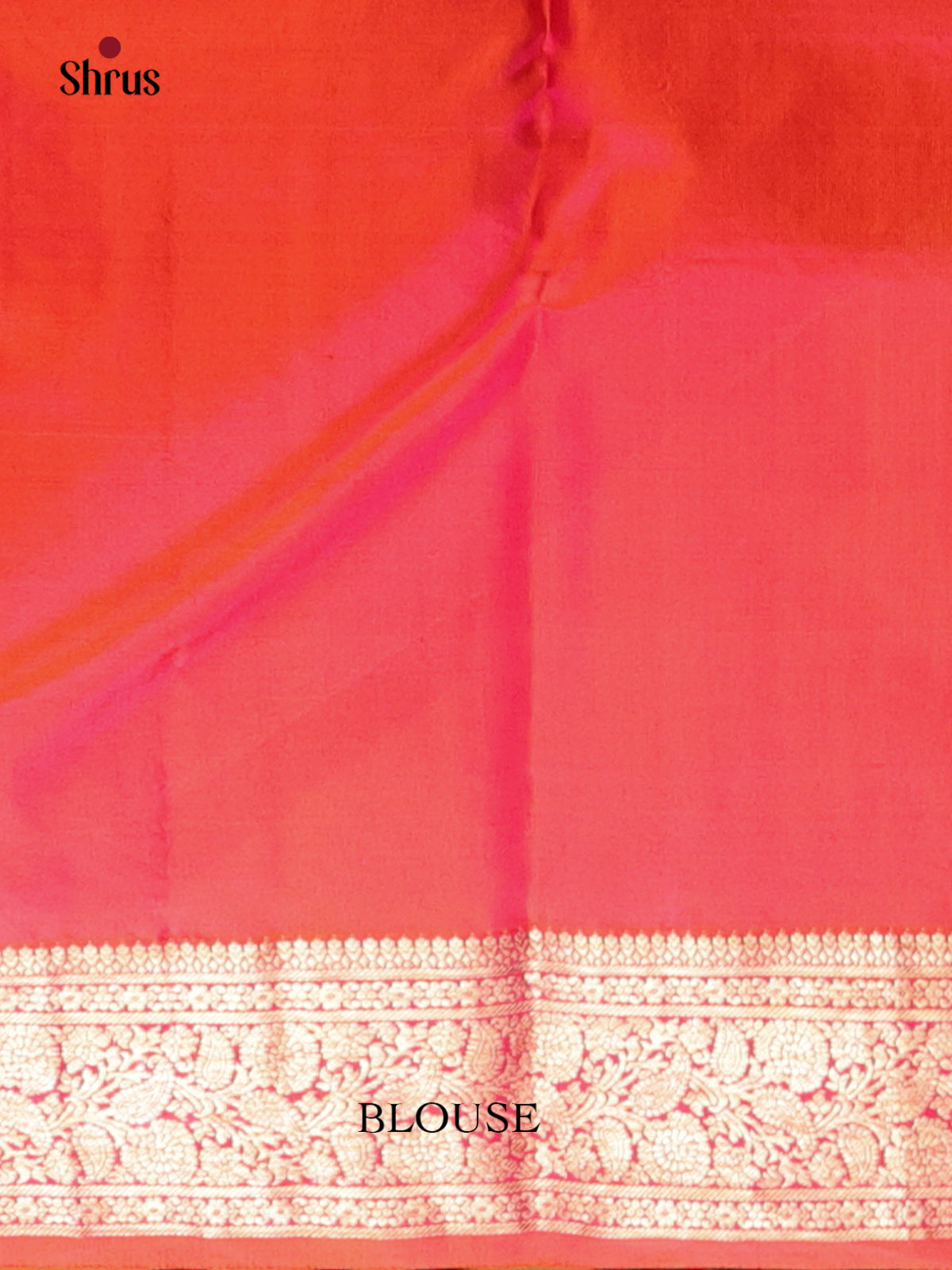 Orangish Pink(Single Tone) - Kanchipuram silk Saree - Shop on Shrus.com