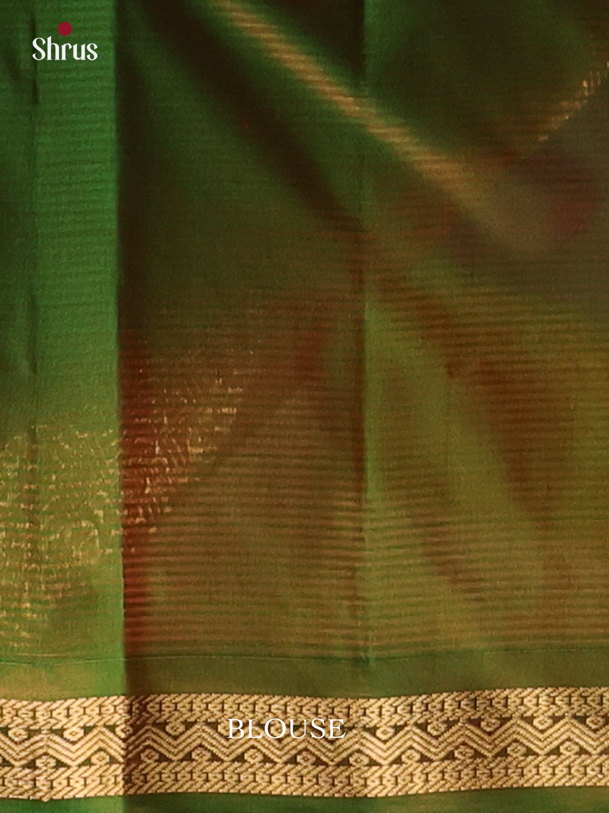 Maroon & Green- Kanchipuram silk Saree - Shop on Shrus.com