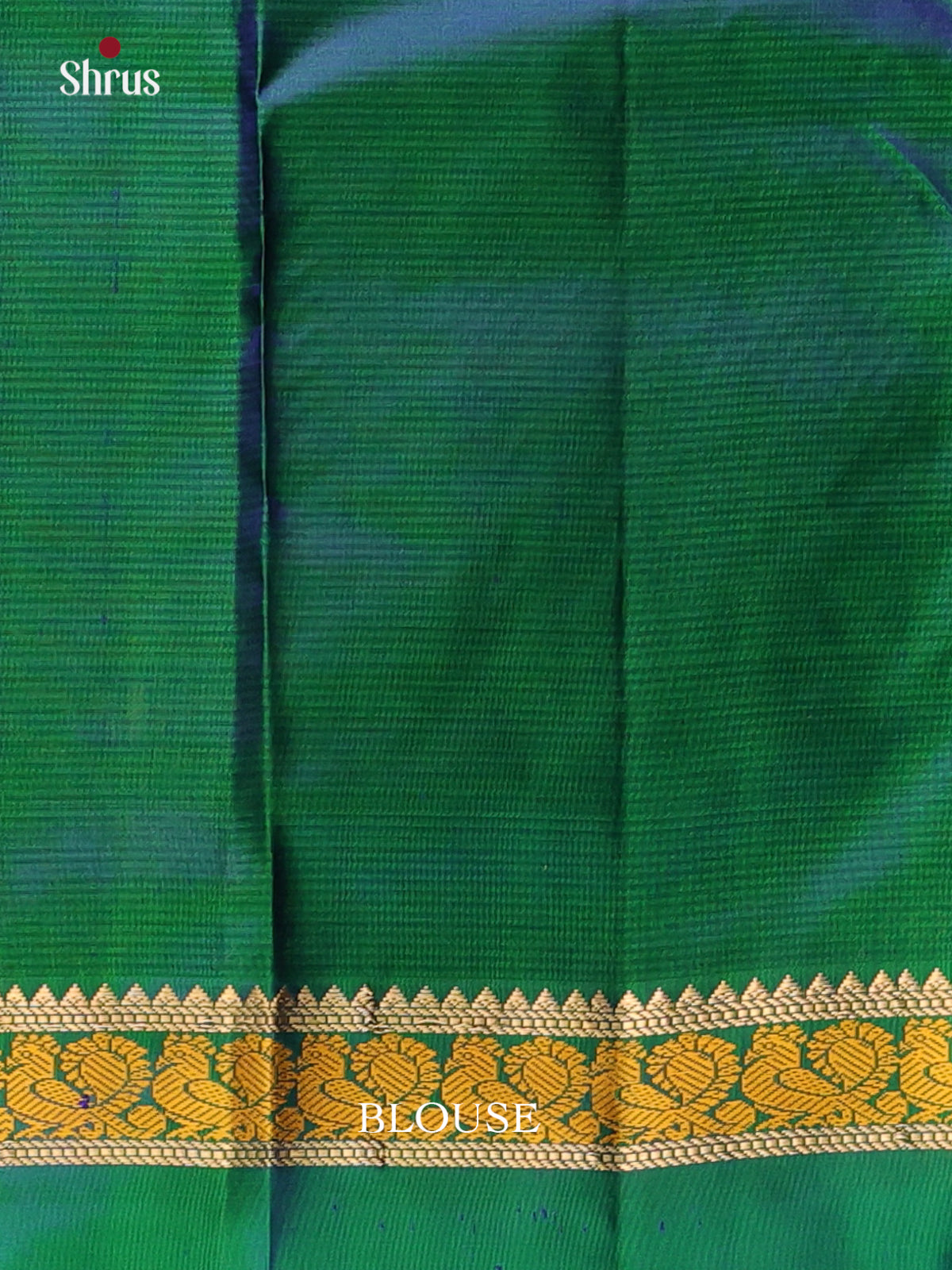 Blue & Green - Kanchipuram silk Saree - Shop on Shrus.com