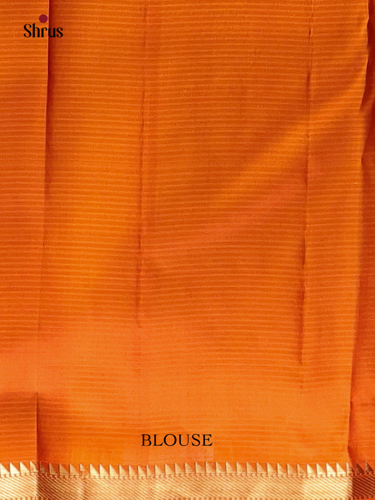 Orange(Single Tone) - Kanchipuram silk Saree - Shop on Shrus.com