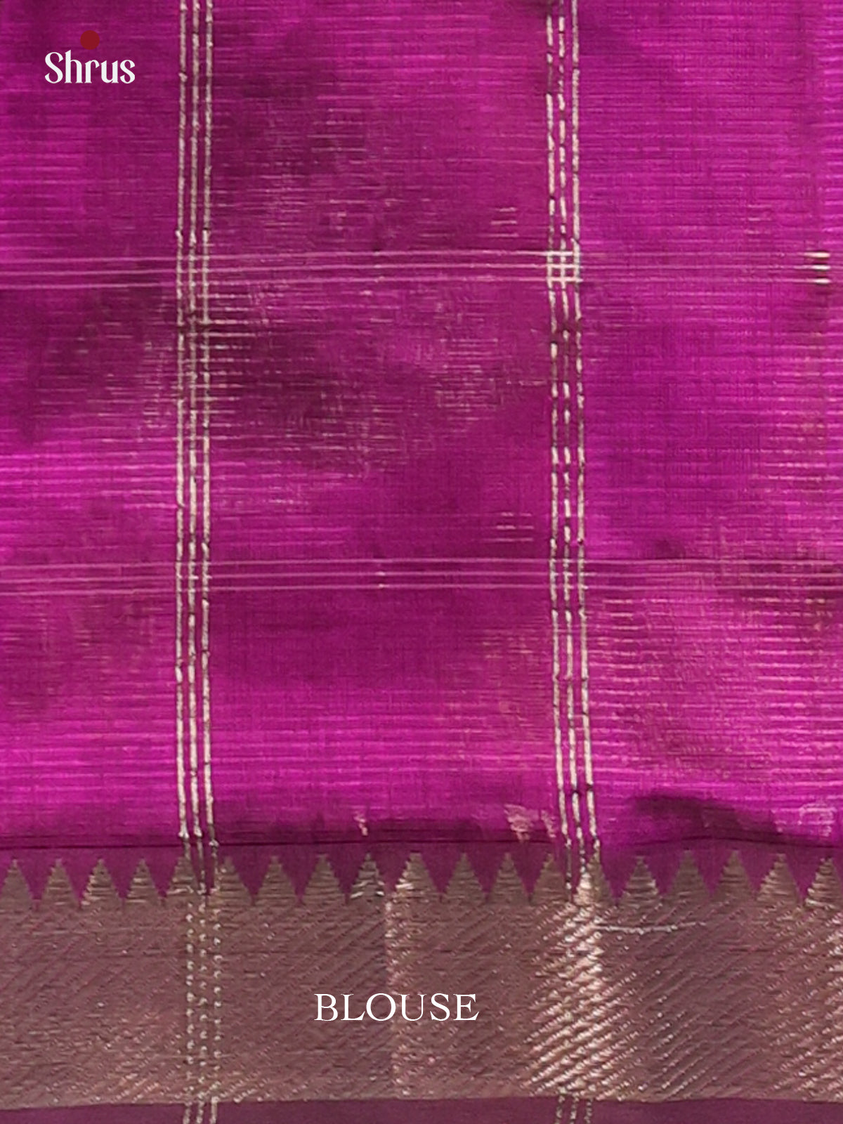 Purple(Single Tone) - Mangalagiri silkcotton Saree with SilverZari border - Shop on Shrus.com
