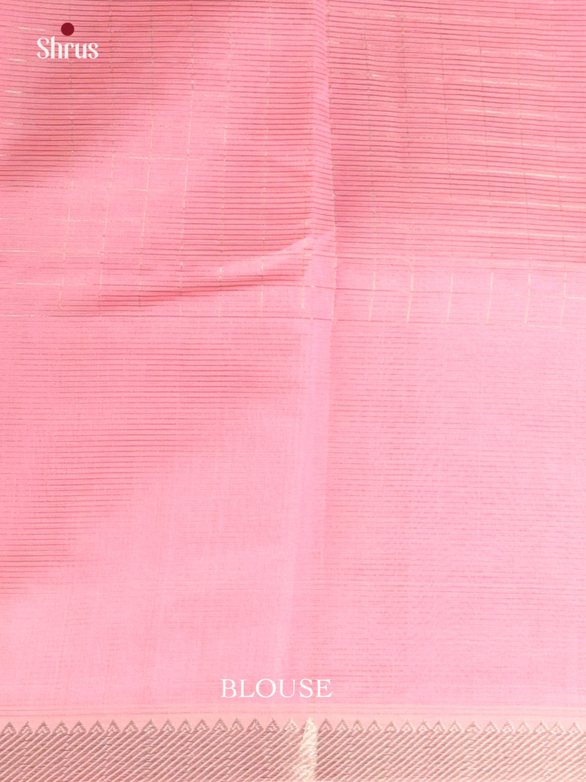 Breezy Pink Mangalagiri Silk Cotton Saree with Silver Zari Border -1