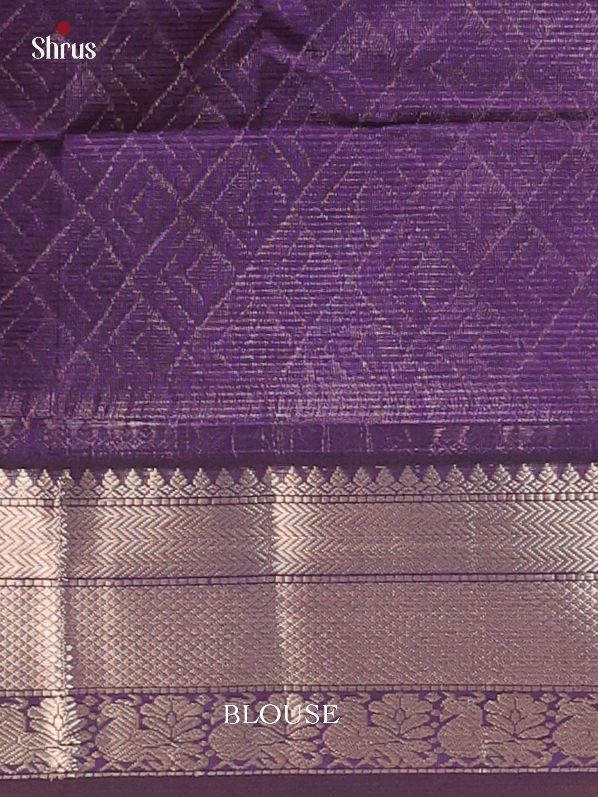 Violet(single Tone) - Mangalagiri silkcotton Saree with gold zari border - Shop on Shrus.com