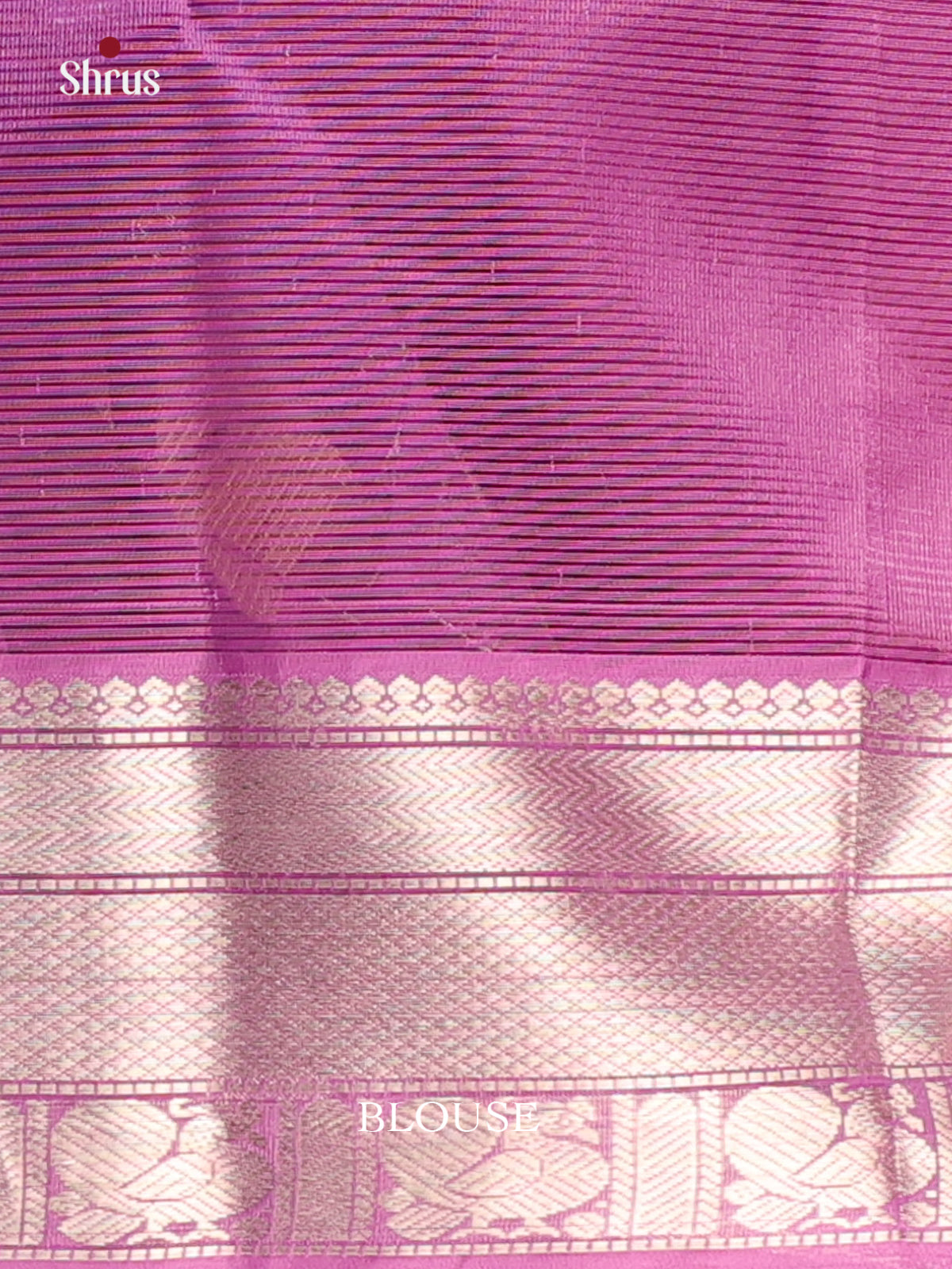 Lavender - Mangalagiri silk cotton Saree with Silver Zari border - Shop on Shrus.com