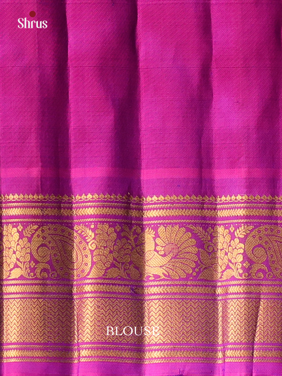 Lite Blue & Majenta- Gadwal silk Saree - Shop on Shrus.com