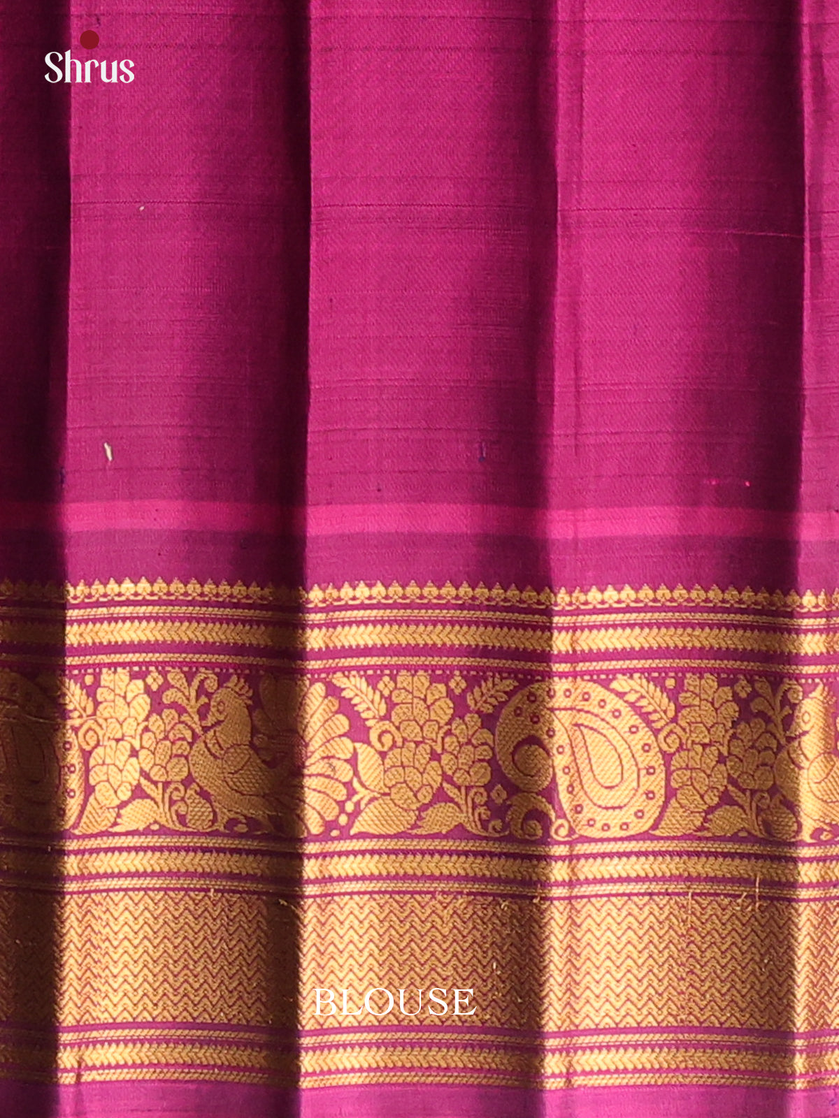 Blue & Purple - Gadwal silk Saree - Shop on Shrus.com