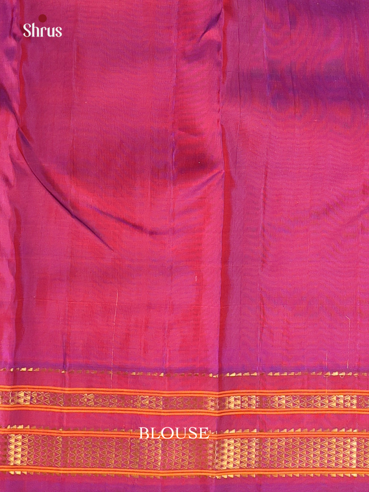 Cream & Purple- Gadwal silk Saree - Shop on Shrus.com