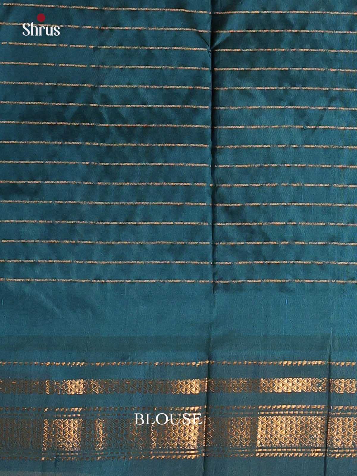 Teal & Blue - Gadwal silk Saree - Shop on Shrus.com