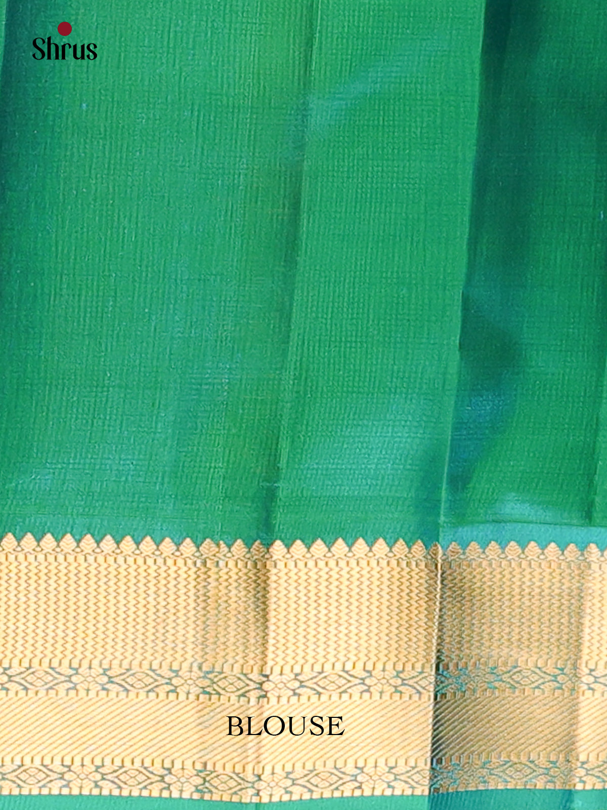 Blue & Green - Kanchipuram silk Saree - Shop on Shrus.com