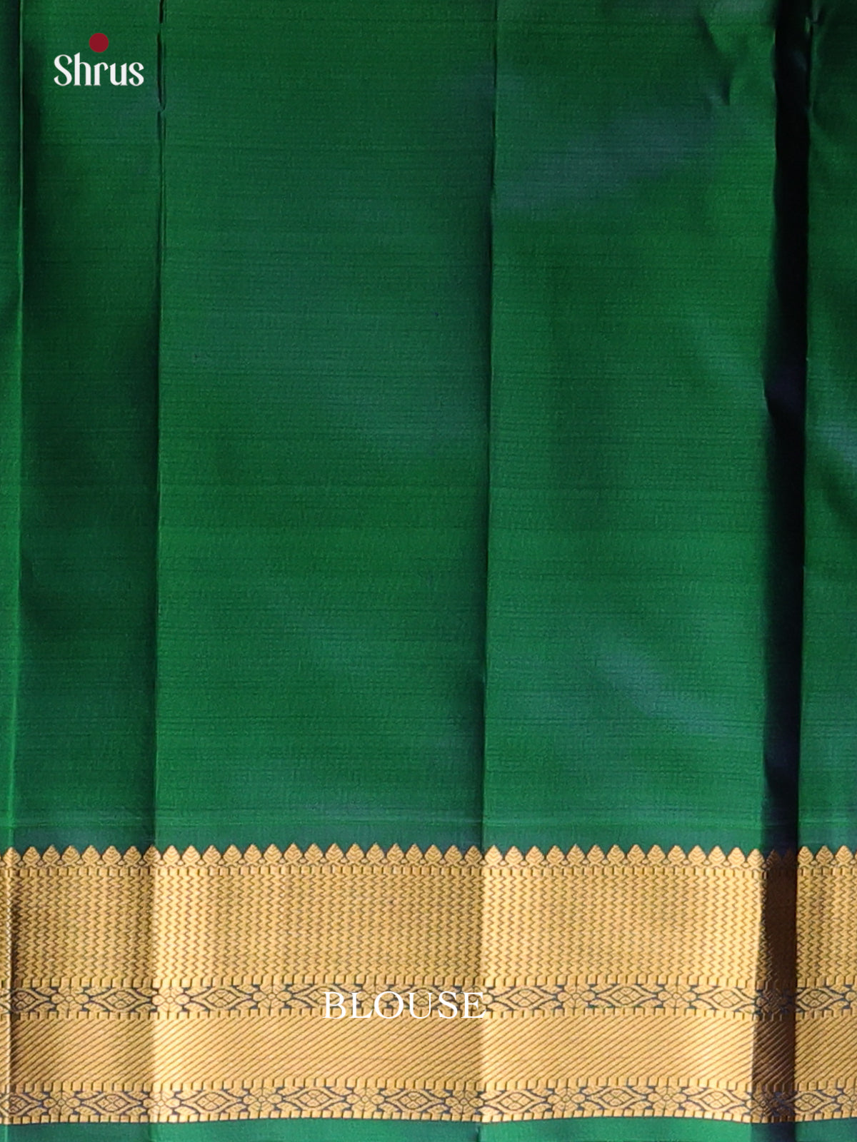 Blue & Green - Kanchipuram silk Saree - Shop on Shrus.com