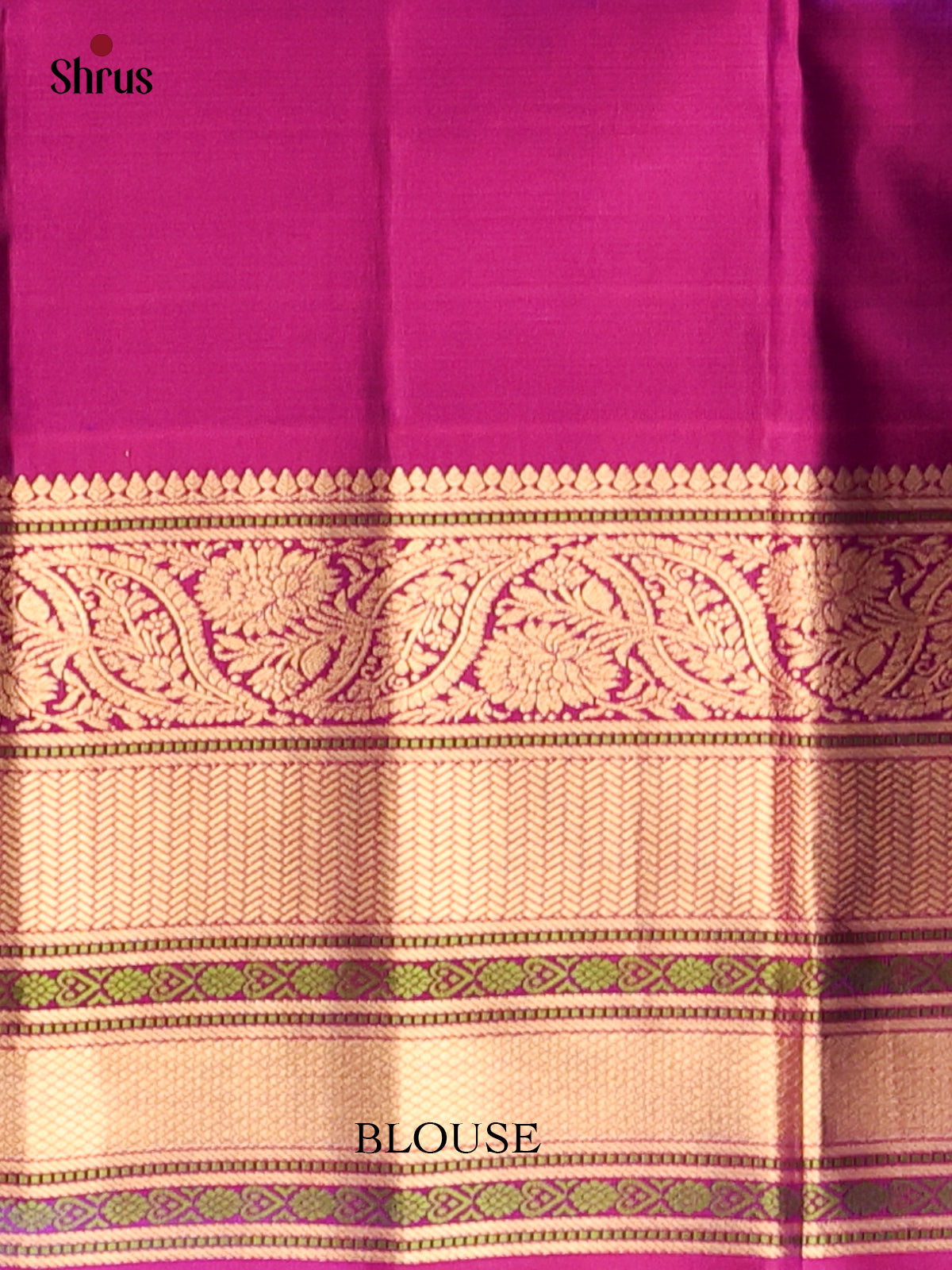 Peacock Blue & Purple - Kanchipuram silk Saree - Shop on Shrus.com