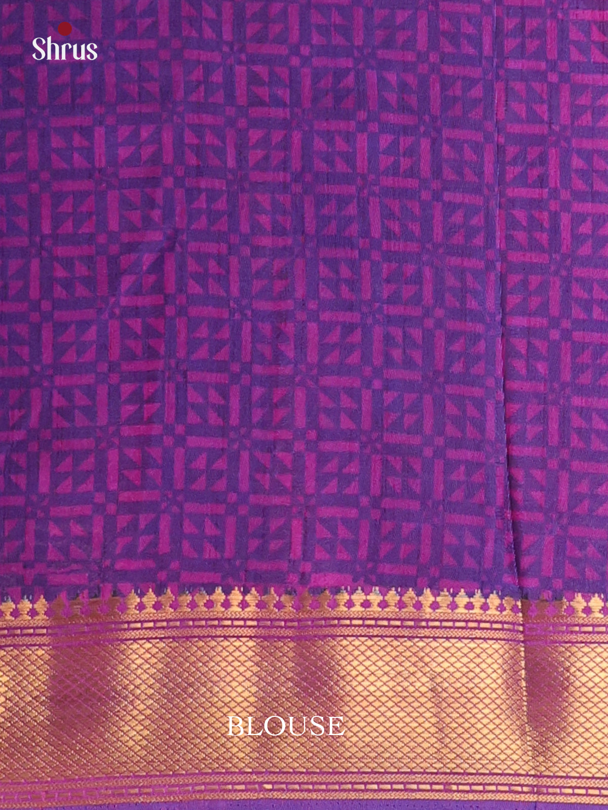 Blue & Purple - Semi Patola Saree - Shop on Shrus.com