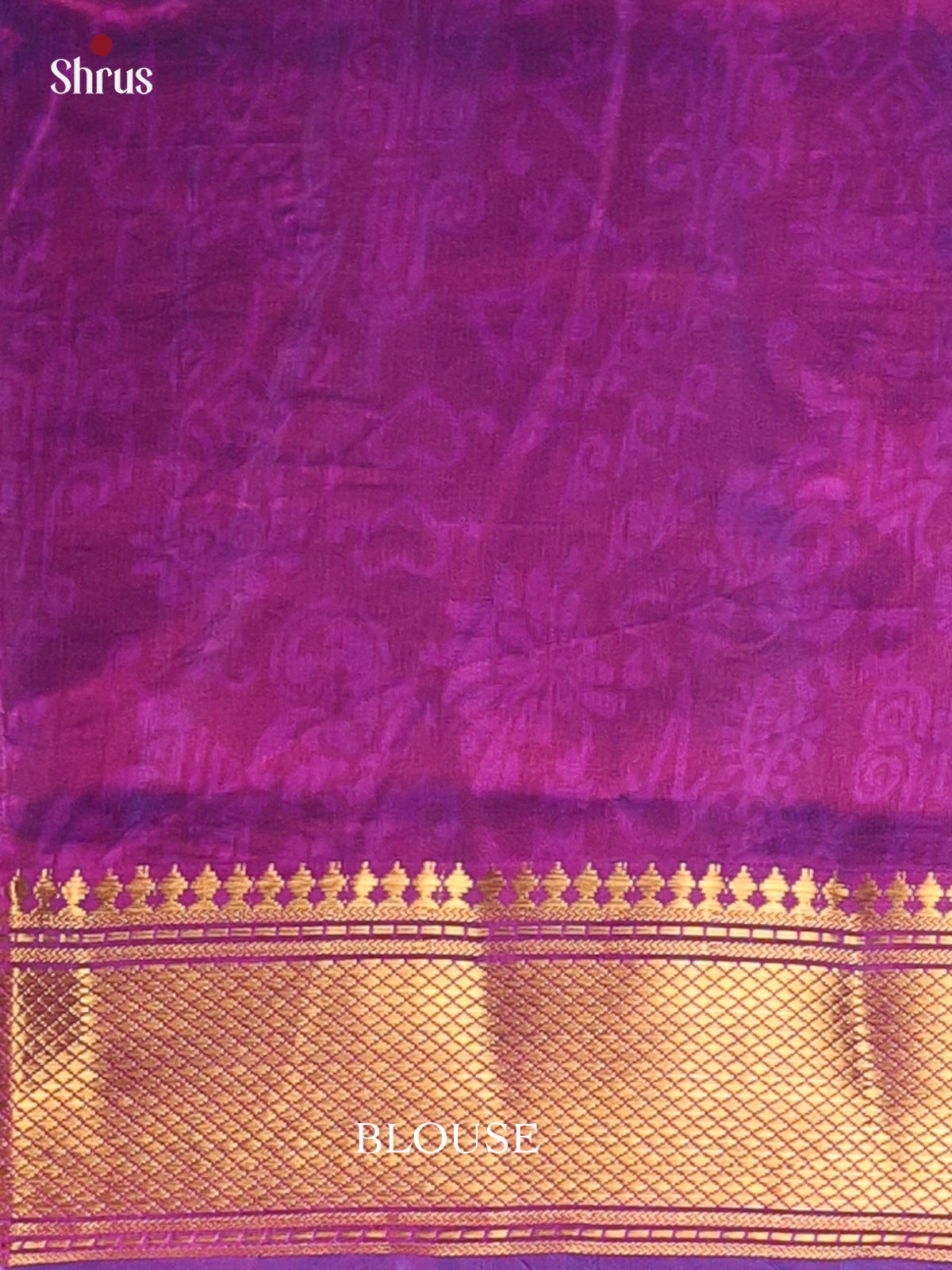 Blue & Purple - Semi Patola Saree - Shop on Shrus.com