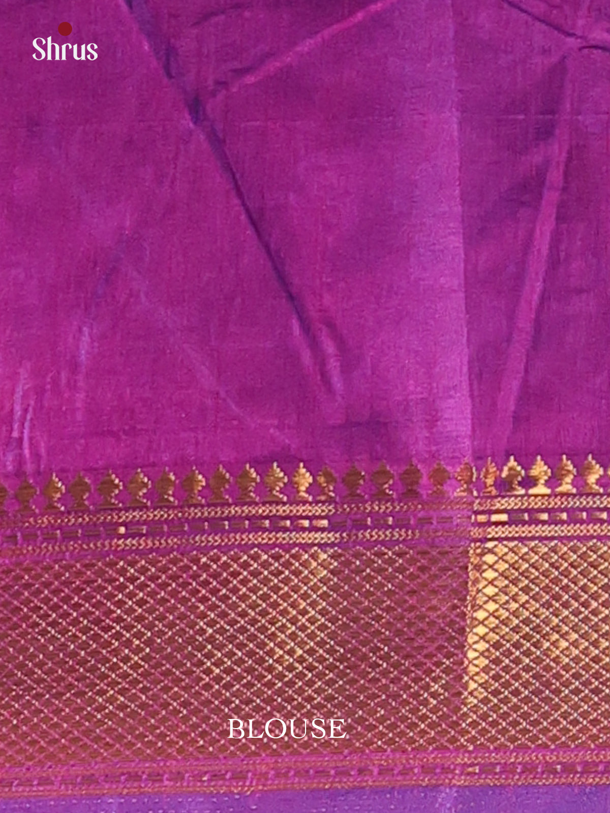 Blue & Purple- Semi Patola Saree - Shop on Shrus.com